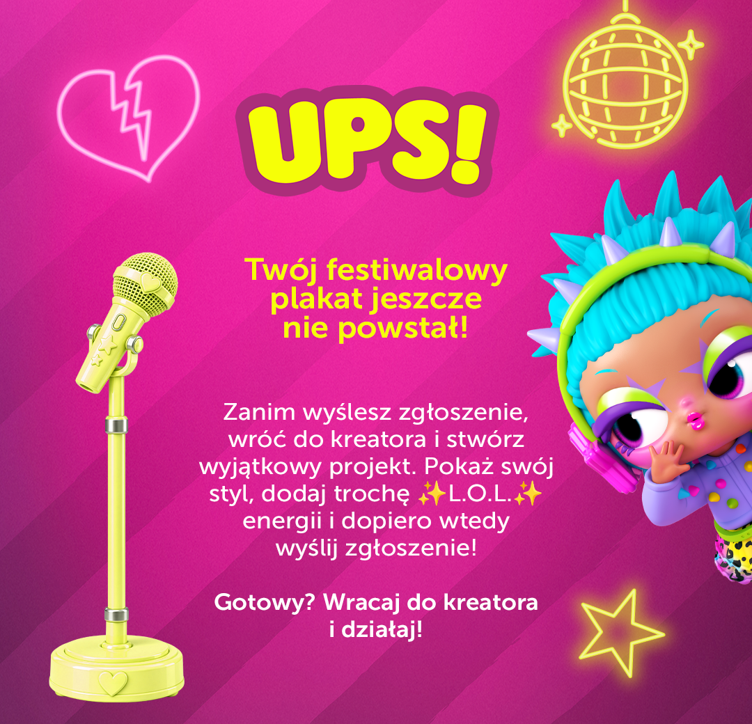 Twój festiwalowy plakat jeszcze nie powstał — wróć do kreatora.